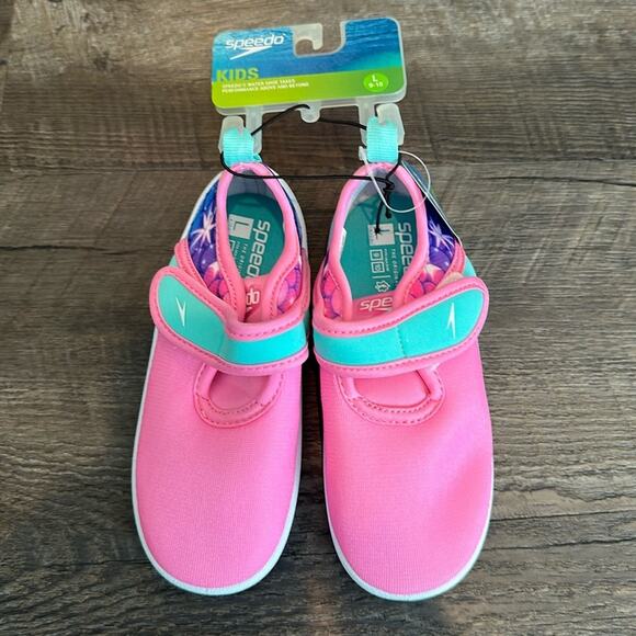 Speedo Toddler (9-10) Printed Shore Explore Mermaid Scale Aqua Sock Water Shoe - Picture 5 of 13